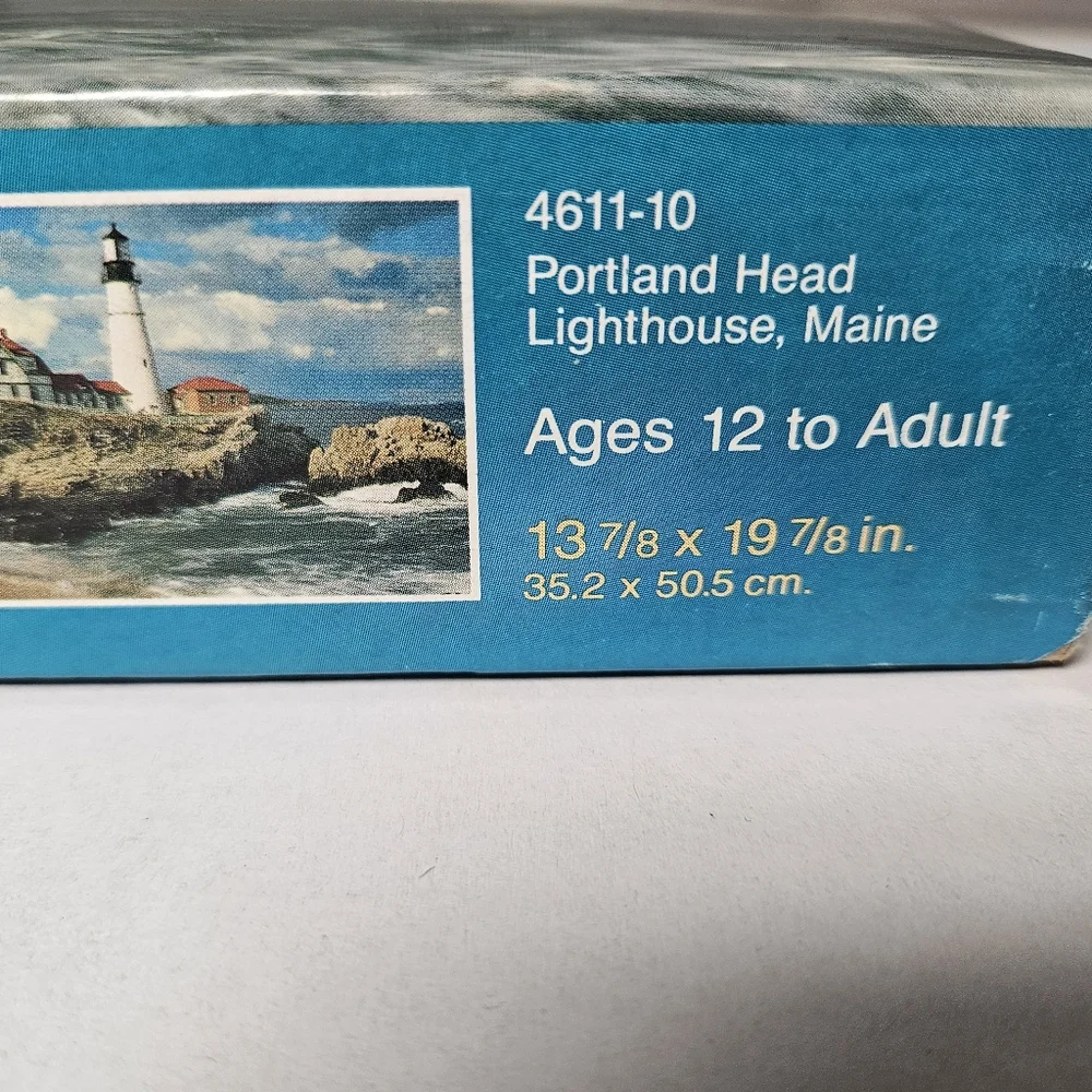 MB Puzzle 500 Piece Lighthouse‎ Scene Vintage